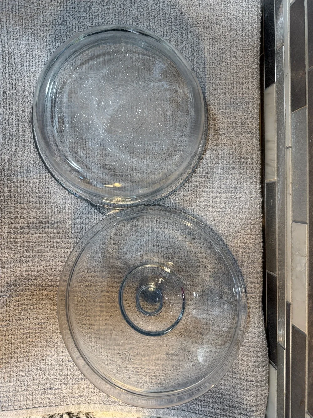 FireKing Blue Glass Covered Casserole